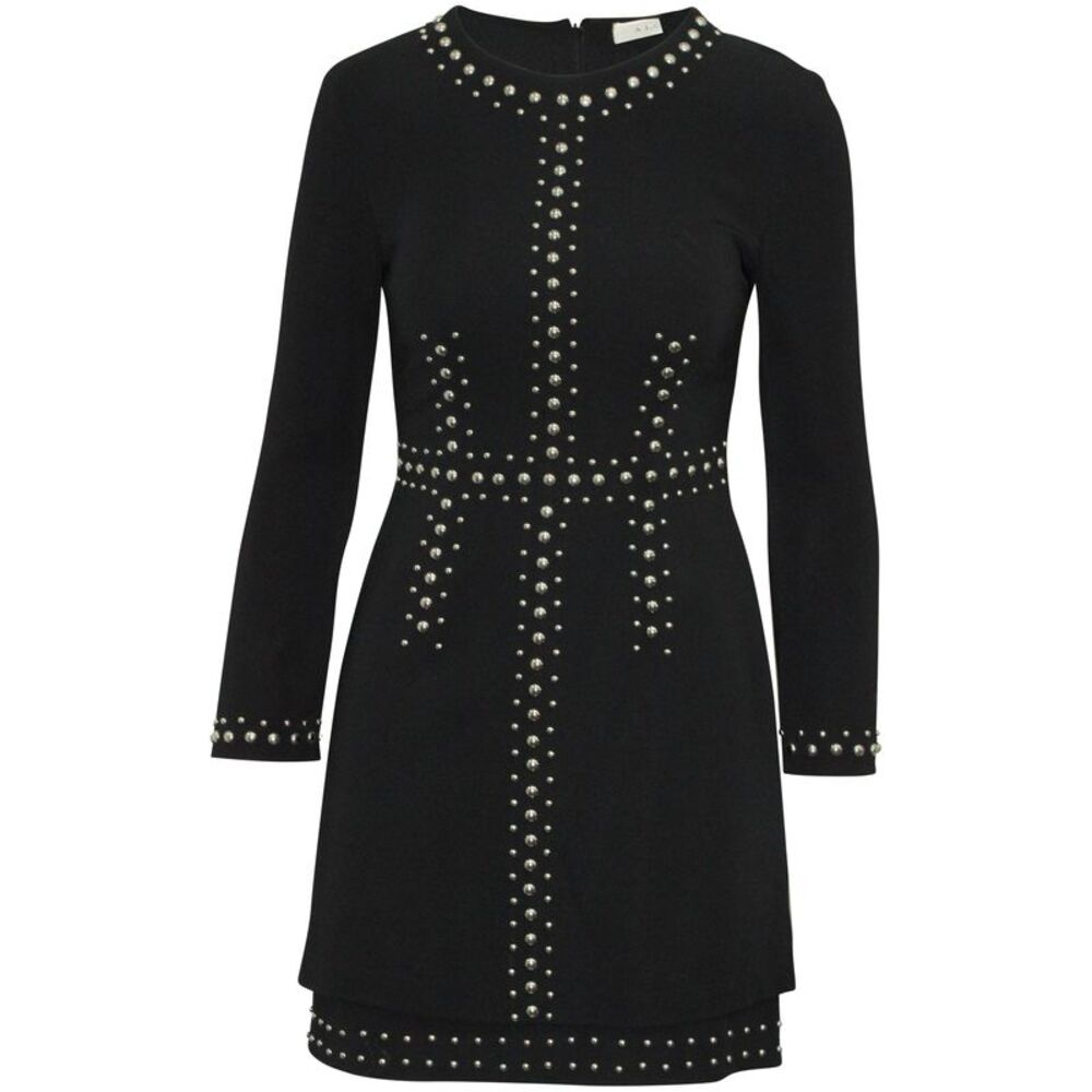 A.L.C. Madison Studded Cocktail Mini Dress in Black Viscose